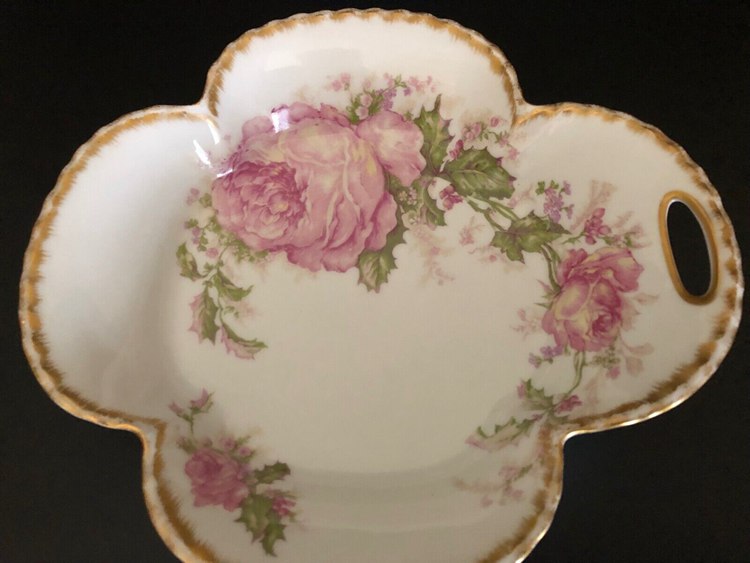 Haviland Limoges Christmas Rose Open Vegetable or Large Relish