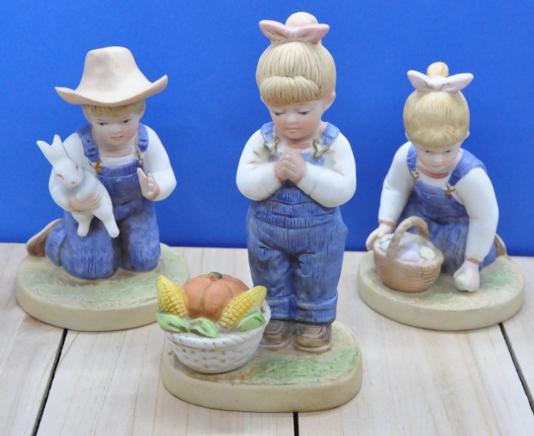 Homco “Set of Three” Denim Day Figurines