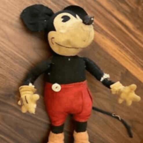 Rare and Antique Charlotte Clark's Mickey Mouse Doll from the 1930s