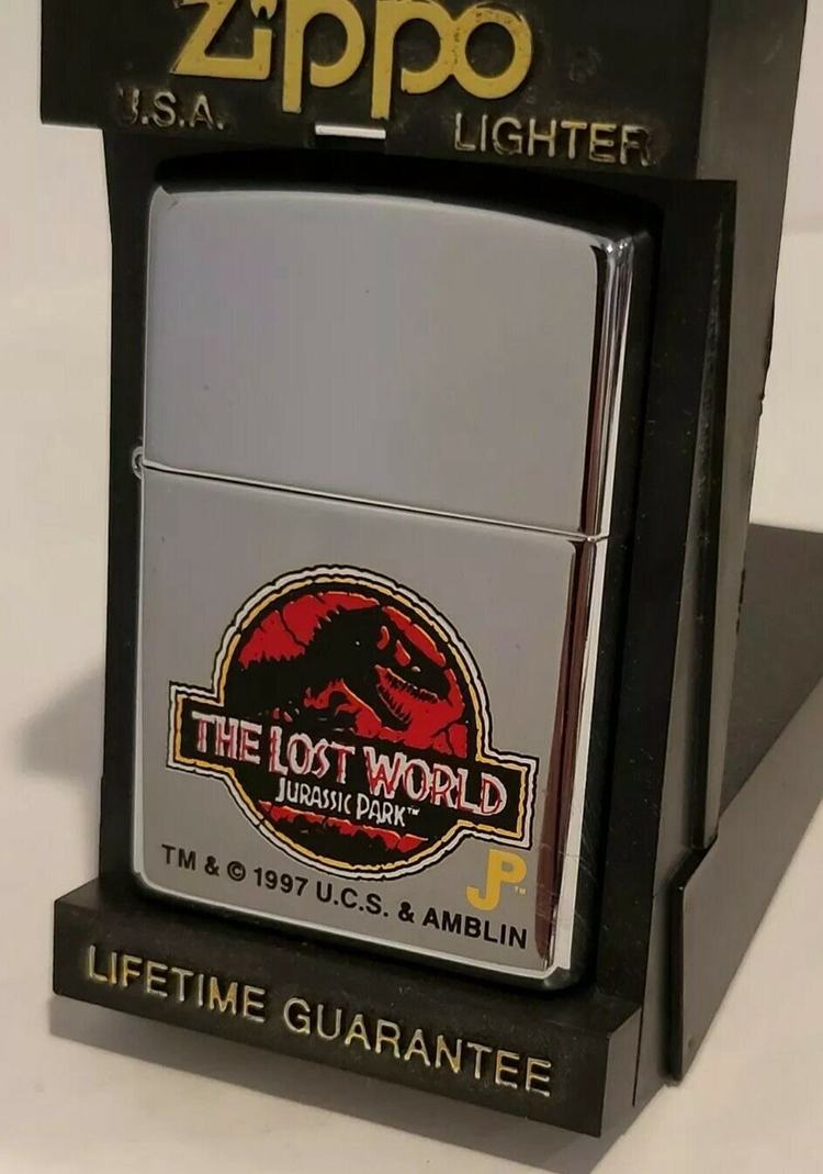 Vintage Jurassic Park Lost World Zippo Lighter