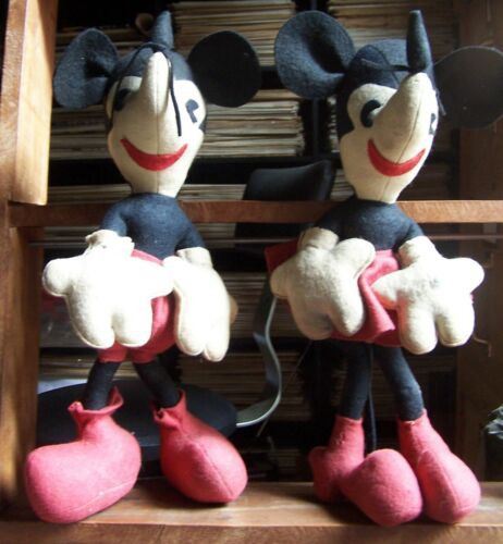 Vintage Mickey & Minnie “Lenci” Dolls