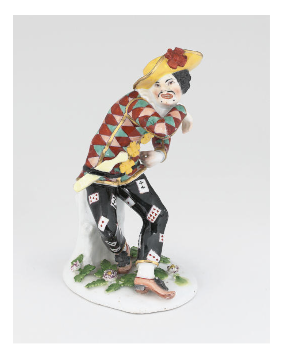 A Meissen Figure of the Frightened Harlequin, 1738-40, sold for $432,000 in 2007