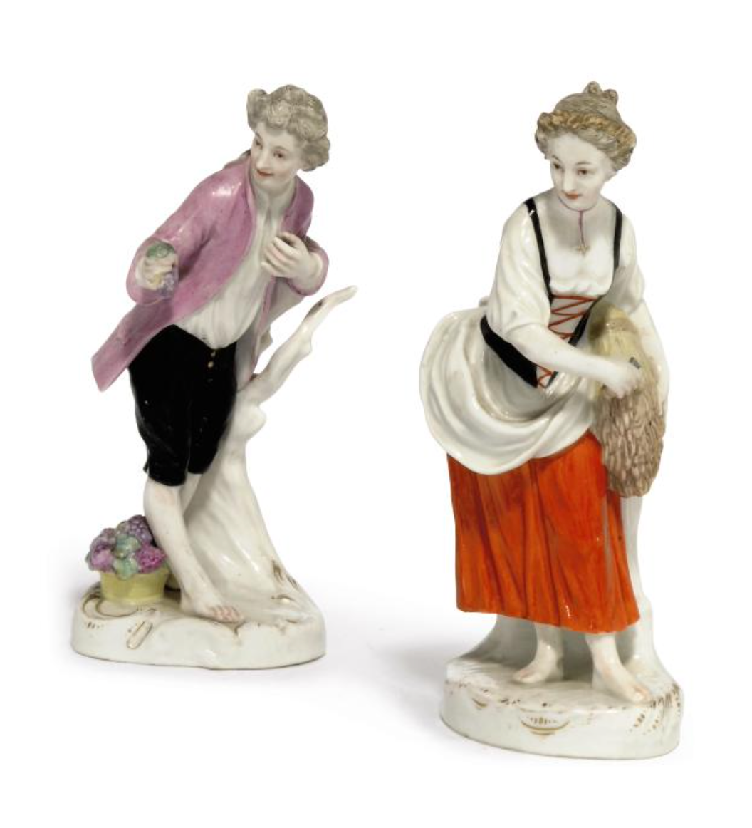 A PAIR OF FURSTENBERG FIGURES Christie's.