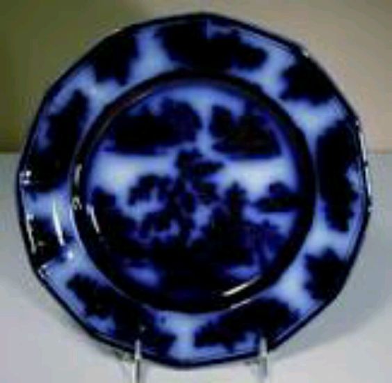 Flow Blue Single Plate on eBay (likely factory second or third)