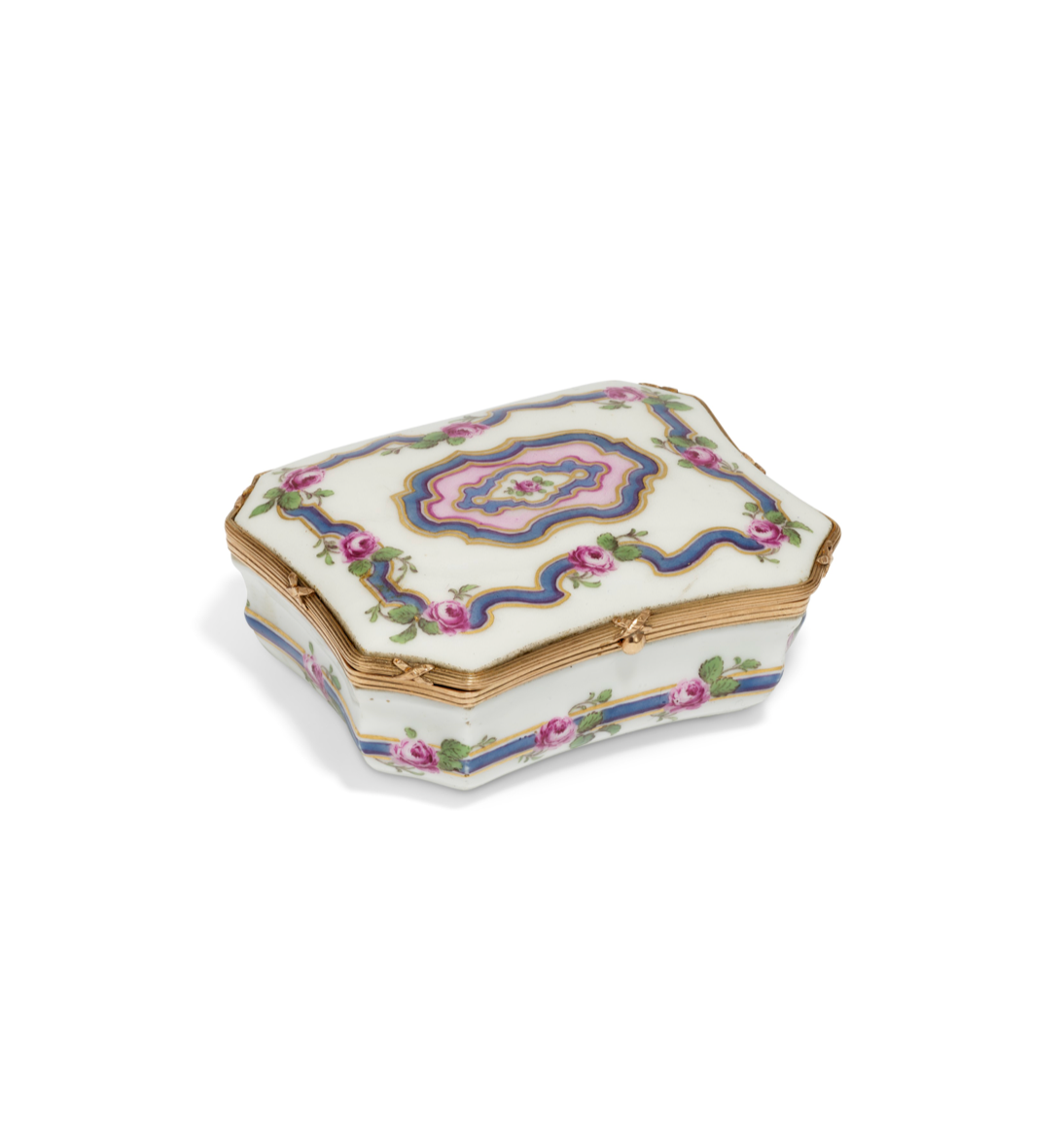 GOLD-MOUNTED GERMAN PORCELAIN SNUFF-BOX AND COVER Christie's